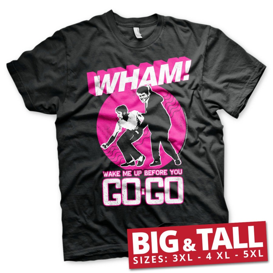 Mann Shirtstore | Wham - Wake Me Up Before You Go-Go Big & Tall T-Shirt Black