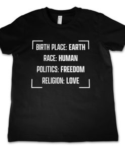 Barn Shirtstore | Birthplace - Earth Kids T-Shirt Black