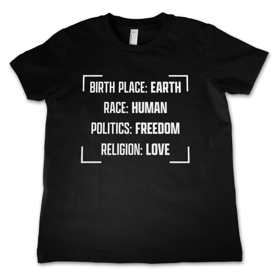 Barn Shirtstore | Birthplace - Earth Kids T-Shirt Black