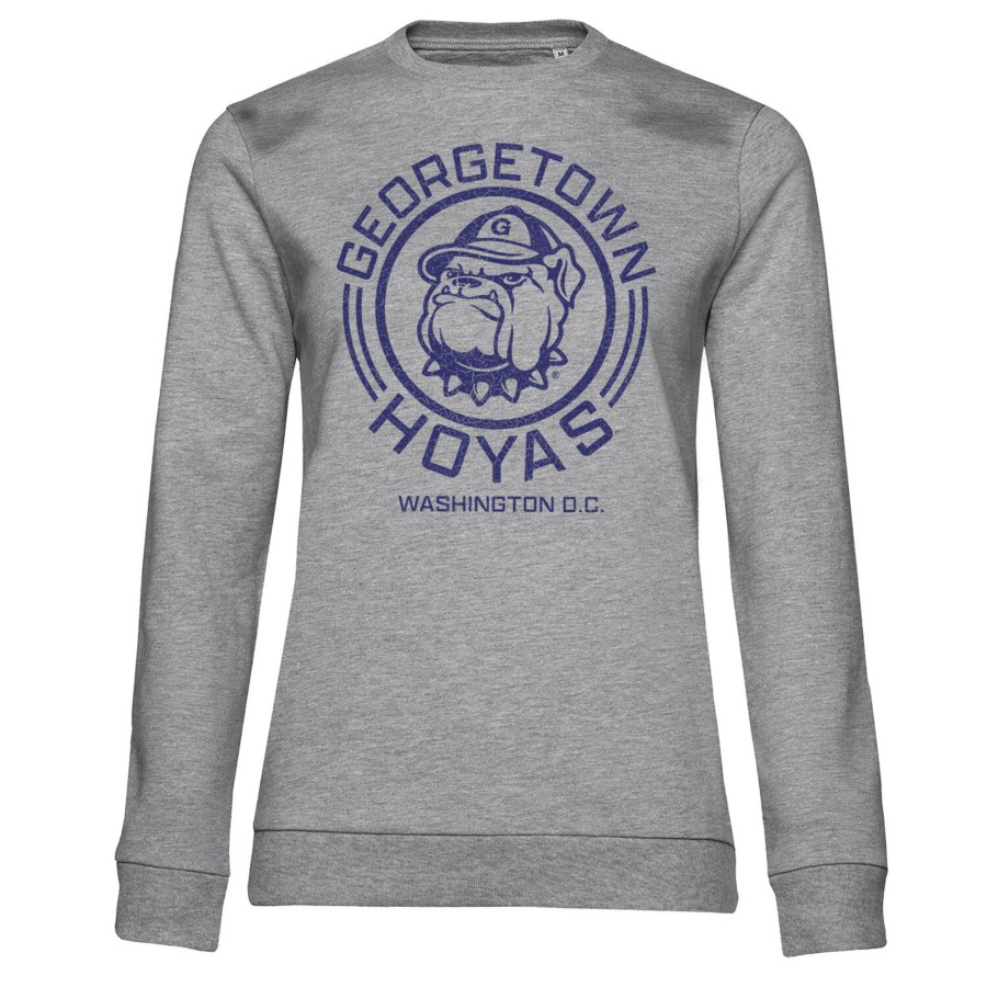 Kvinna Shirtstore | Georgetown Hoyas - Washington Girly Sweatshirt Heathergrey