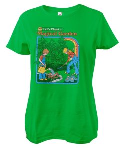 Kvinna Shirtstore | Let'S Plant A Magical Garden Girly Tee Green