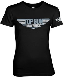 Kvinna Shirtstore | Top Gun Maverick Distressed Logo Girly Tee