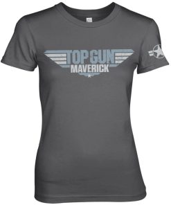 Kvinna Shirtstore | Top Gun Maverick Distressed Logo Girly Tee