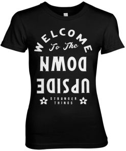 Kvinna Shirtstore | Welcome To The Upside Down Girly Tee Black