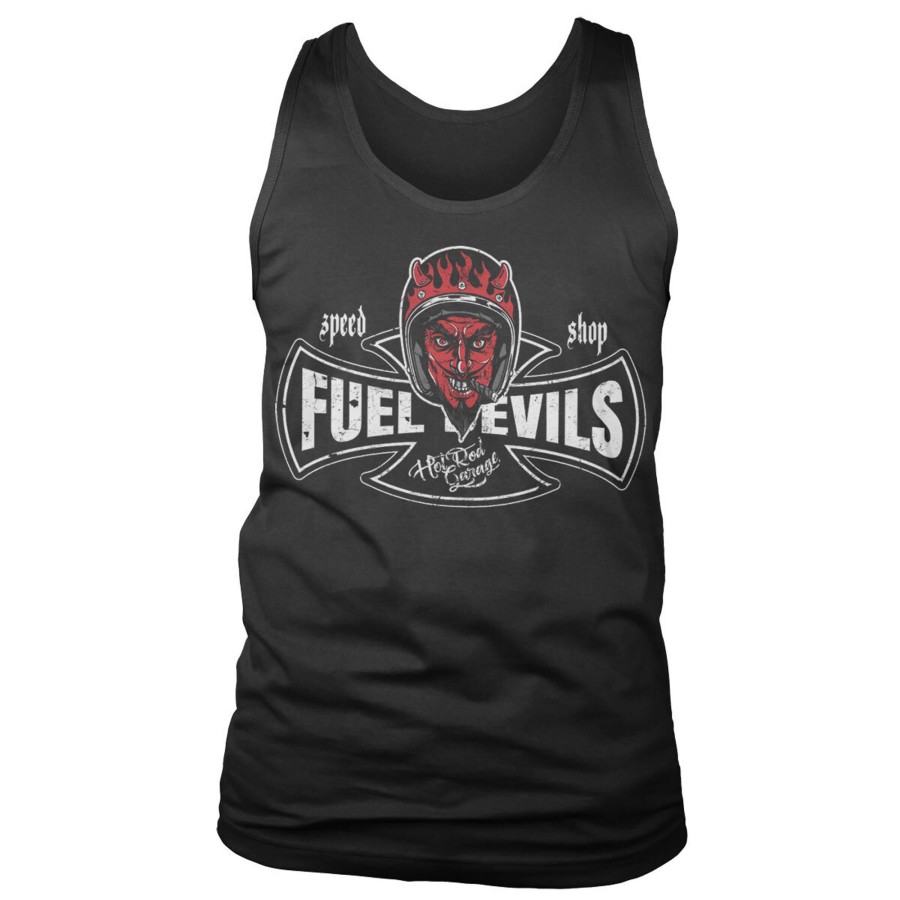 Mann Shirtstore | Smiling Devil Speed Shop Tank Top Black
