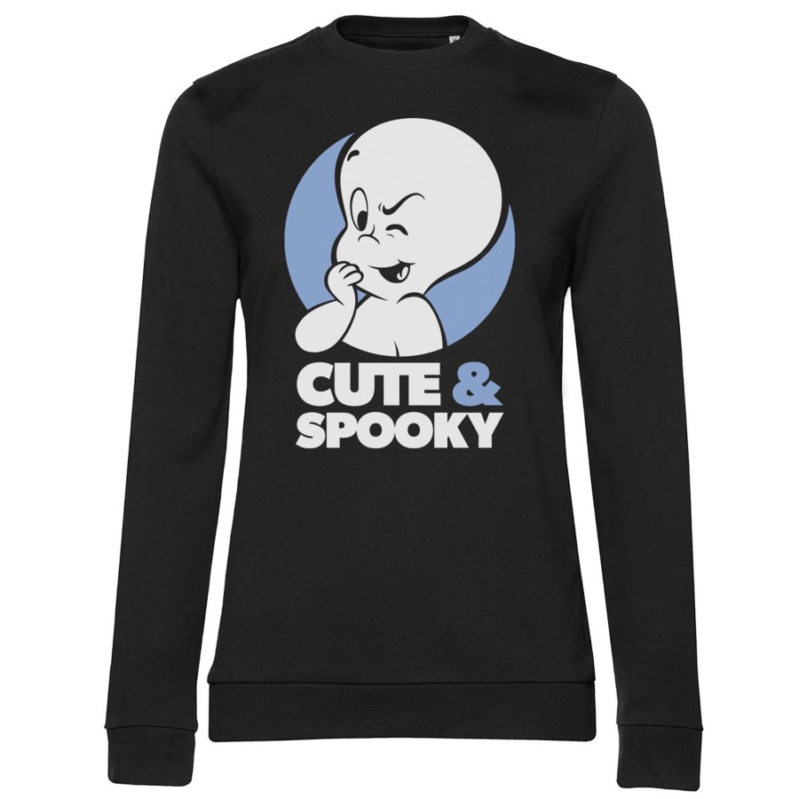 Kvinna Shirtstore | Cute & Spooky Girly Sweatshirt Black
