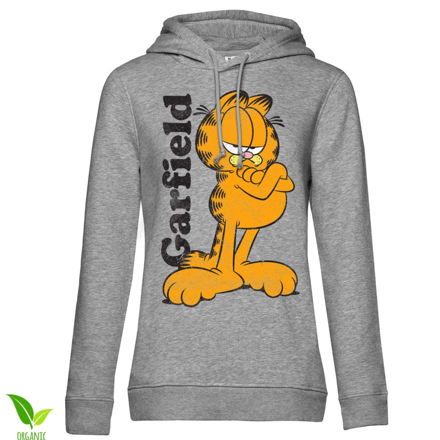 Kvinna Shirtstore | Garfield Girls Hoodie Heathergrey