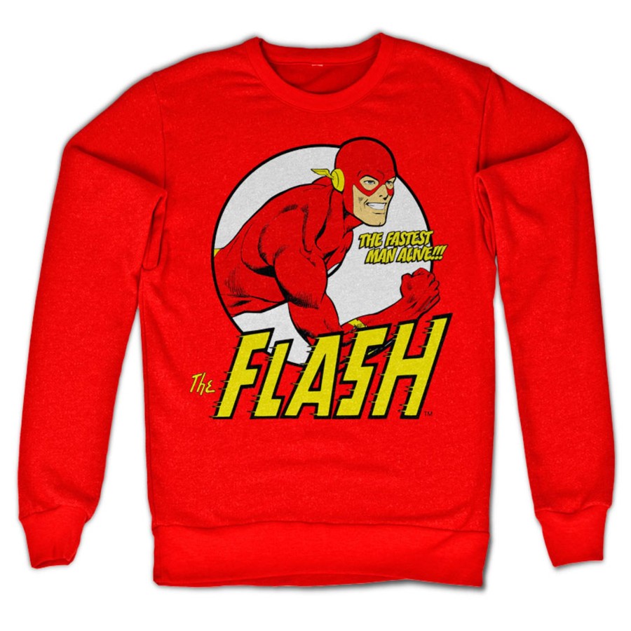 Mann Shirtstore | The Flash - Fastest Man Alive Sweatshirt Red
