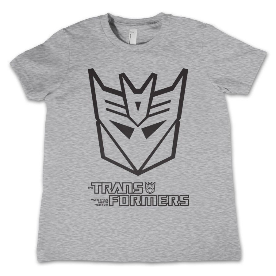 Barn Shirtstore | Decepticon Monotone Kids T-Shirt Heathergrey