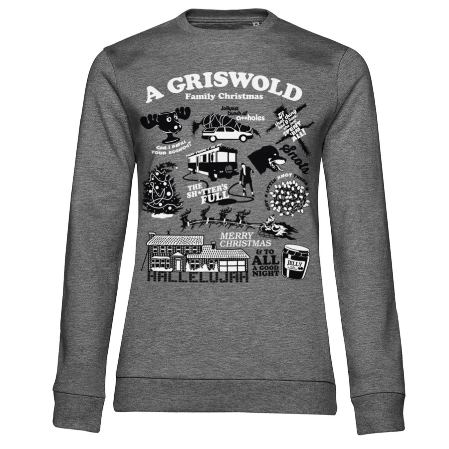 Kvinna Shirtstore | National Lampoon'S Christmas Icons Girly Sweatshirt Heather-Mediumgrey