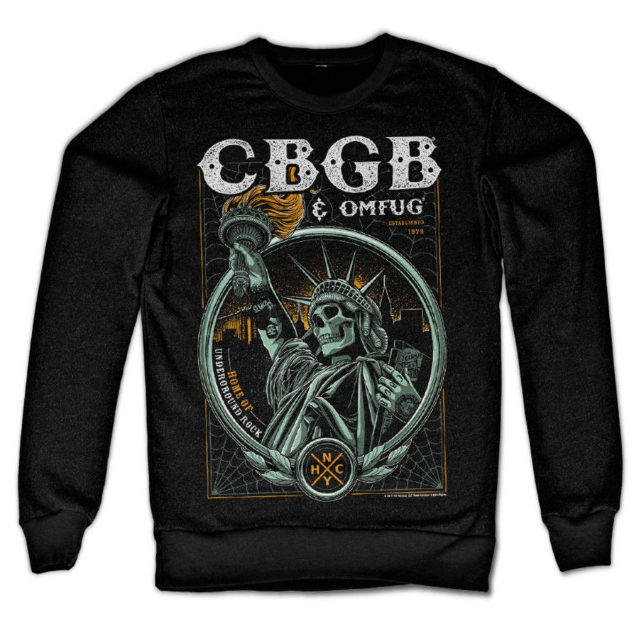 Mann Shirtstore | Cbgb - Statue Of Underground Rock Sweatshirt Black