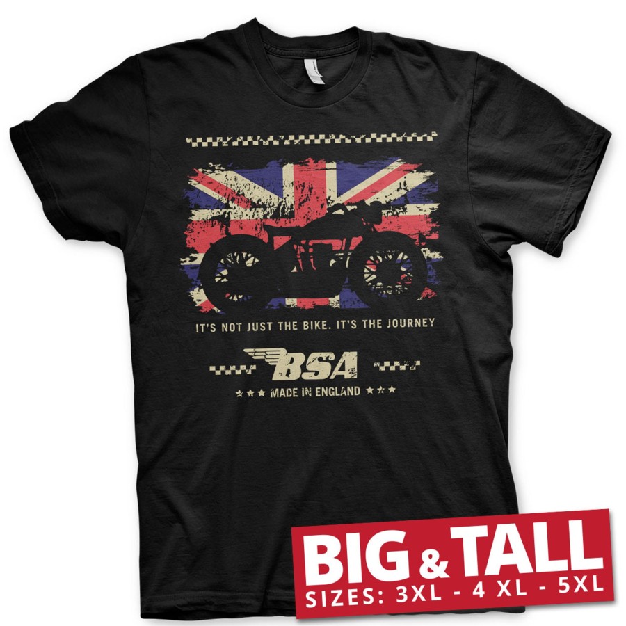Mann Shirtstore | B.S.A. Motor Cycles - The Journey Big & Tall T-Shirt Black