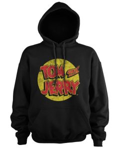 Mann Shirtstore | Tom & Jerry Washed Logo Hoodie Black