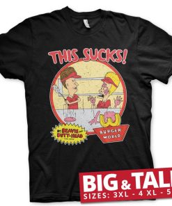 Mann Shirtstore | Beavis And Butt-Head - This Sucks Big & Tall T-Shirt Black