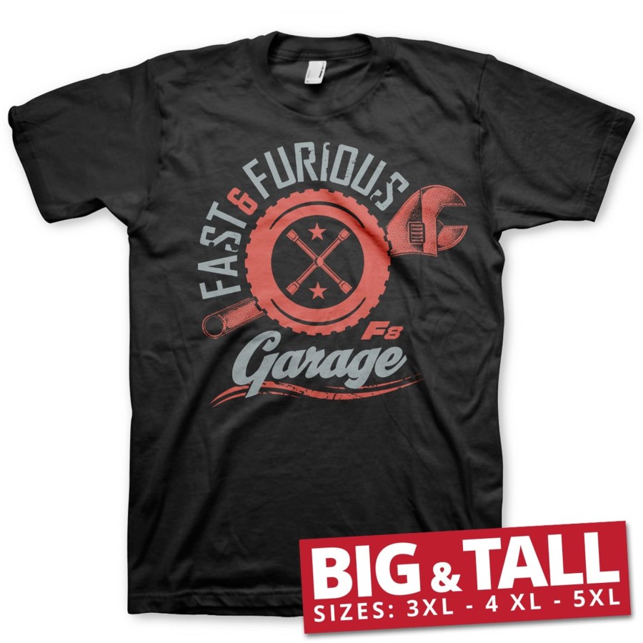 Mann Shirtstore | Fast & Furious Garage Big & Tall T-Shirt Black