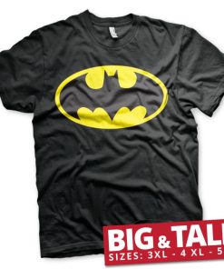 Mann Shirtstore | Batman Signal Logo Big & Tall T-Shirt Black