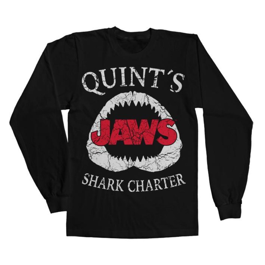 Mann Shirtstore | Jaws - Quint´S Shark Charter Long Sleeve Tee Black