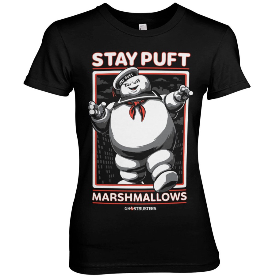 Kvinna Shirtstore | Stay Puft Marshmallows Girly Tee Black