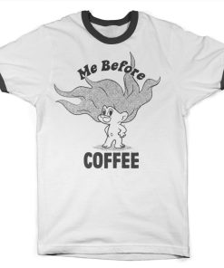 Mann Shirtstore | Me Before Coffee Ringer Tee Whiteblack