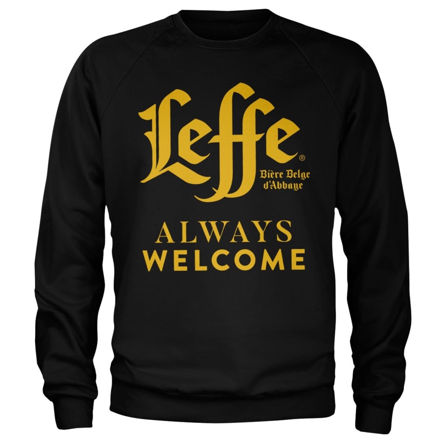 Mann Shirtstore | Leffe - Always Welcome Sweatshirt Black