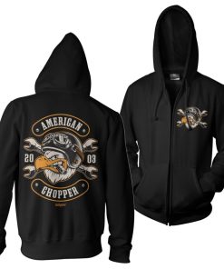 Mann Shirtstore | American Chopper - Cigar Eagle Zipped Hoodie Black