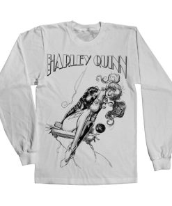 Mann Shirtstore | Harley Quinn Sways Long Sleeve Tee White