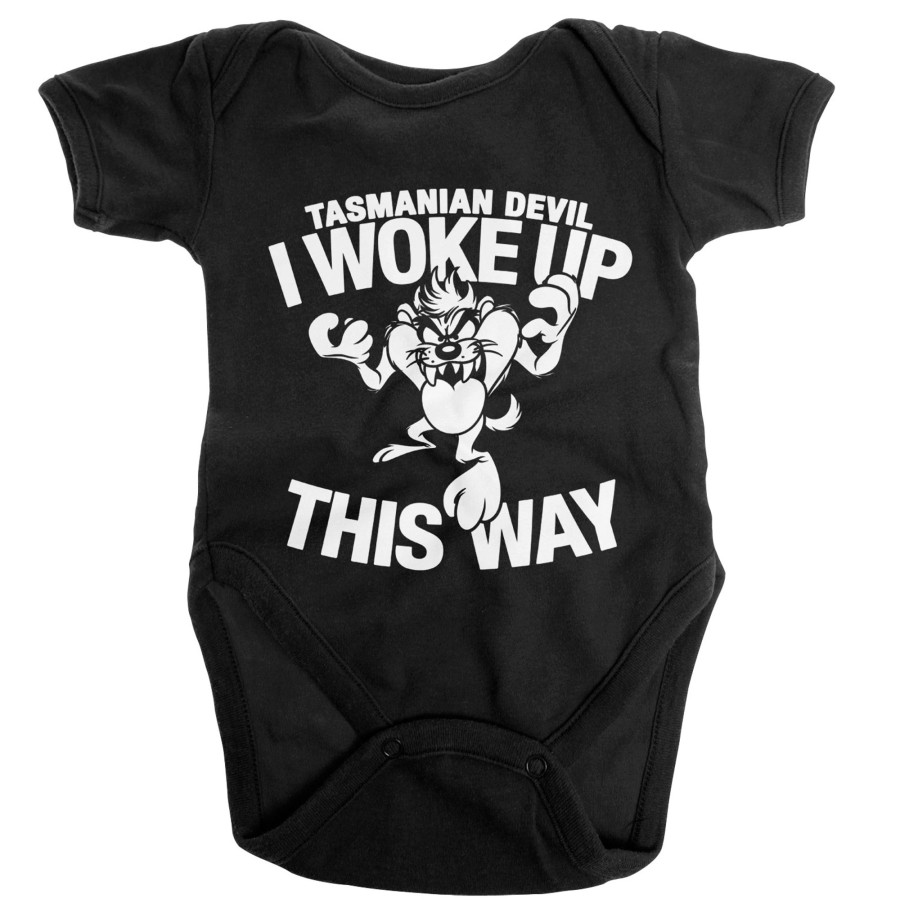 Barn Shirtstore | Tasmanian Devil - I Woke Up This Way Baby Body Black