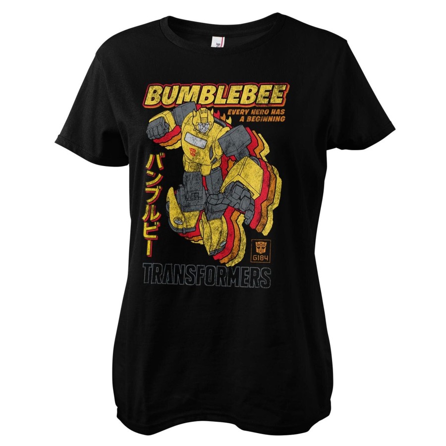 Kvinna Shirtstore | Bumblebee - Every Hero Has A Beginning Girly Tee Black