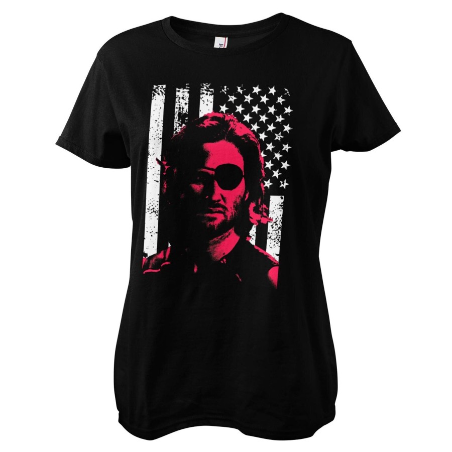 Kvinna Shirtstore | Plissken Stars And Stripes Girly Tee Black