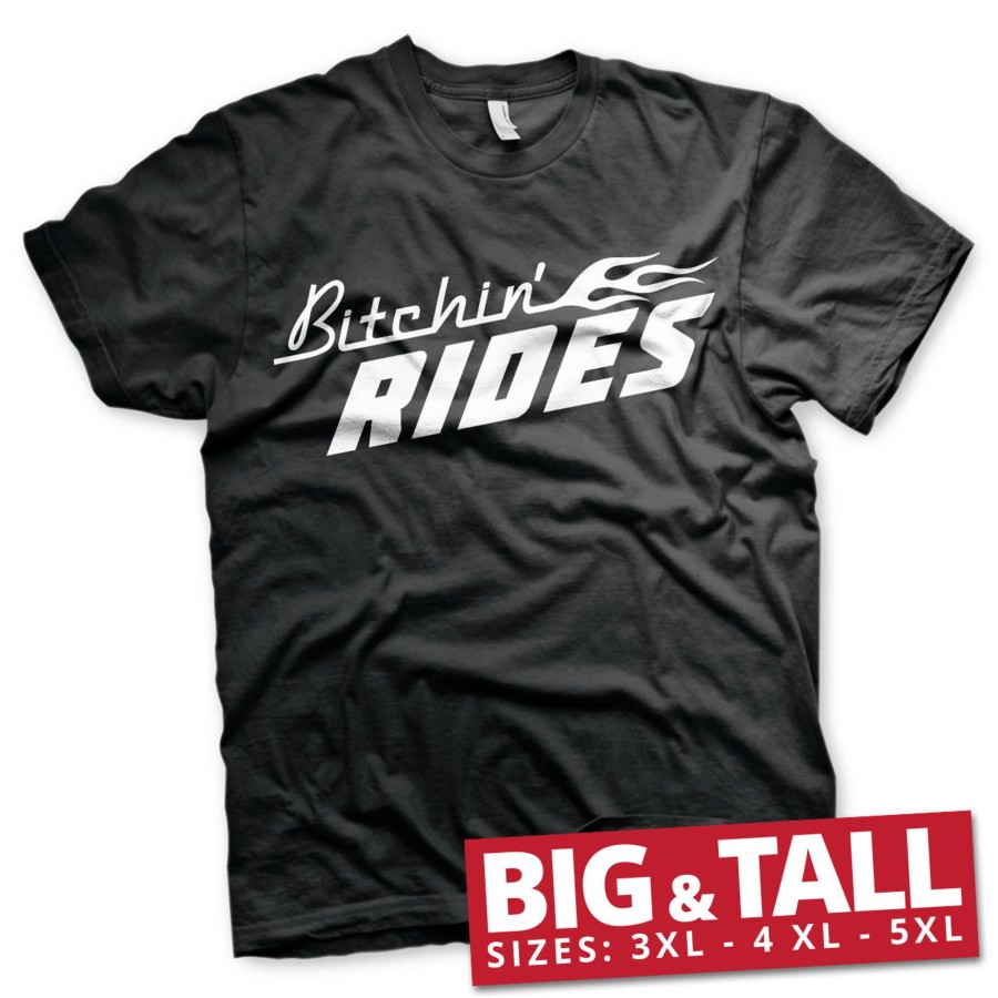 Mann Shirtstore | Bitchin' Rides Logo Big & Tall T-Shirt Black