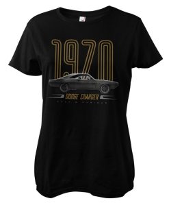 Kvinna Shirtstore | 1970 Dodge Charger Girly Tee Black