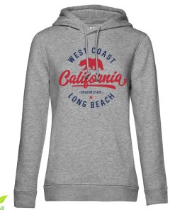 Kvinna Shirtstore | West Coast California Girls Hoodie Heathergrey