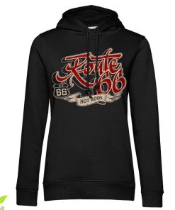 Kvinna Shirtstore | Us 66 Hot Rods Girls Hoodie Black