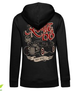 Kvinna Shirtstore | Us 66 Hot Rods Girls Hoodie Black