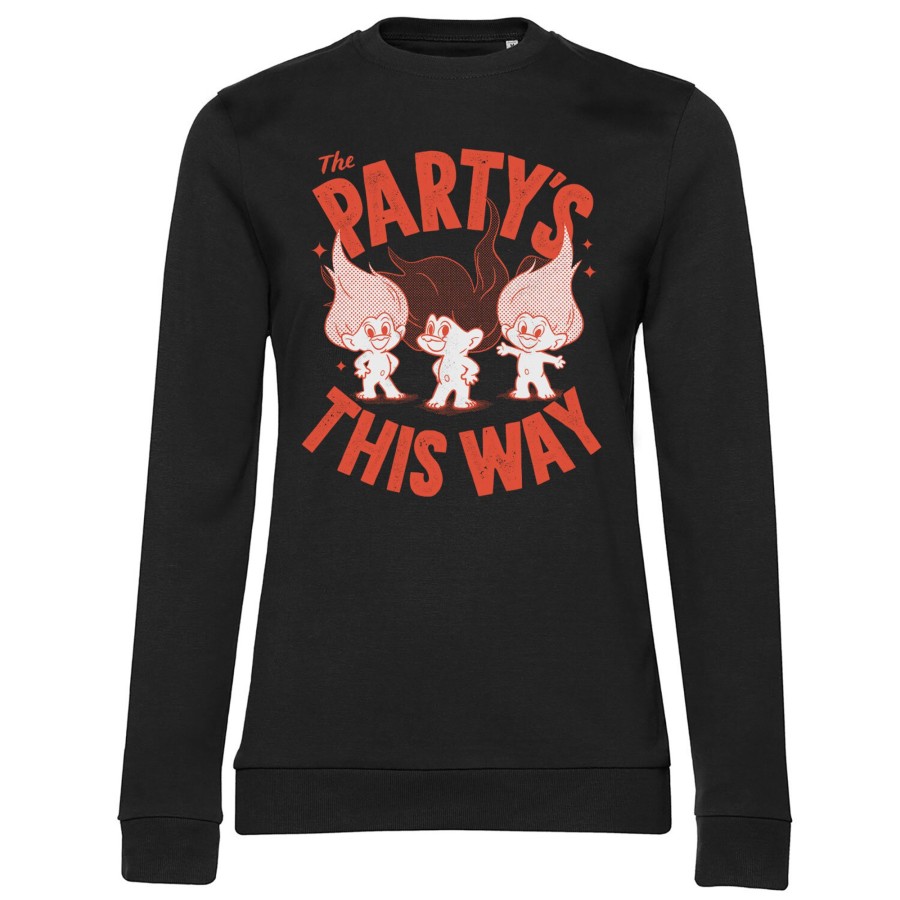 Kvinna Shirtstore | The Party'S This Way Girly Sweatshirt Black