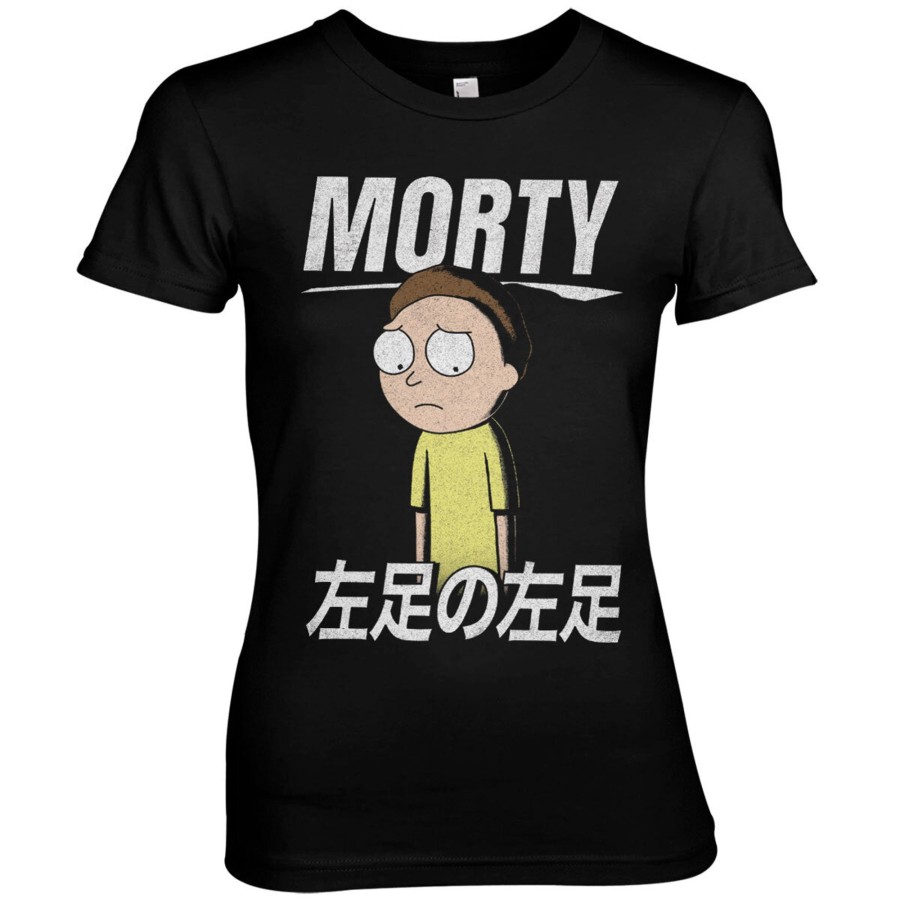 Kvinna Shirtstore | Morty Smith Girly Tee Black