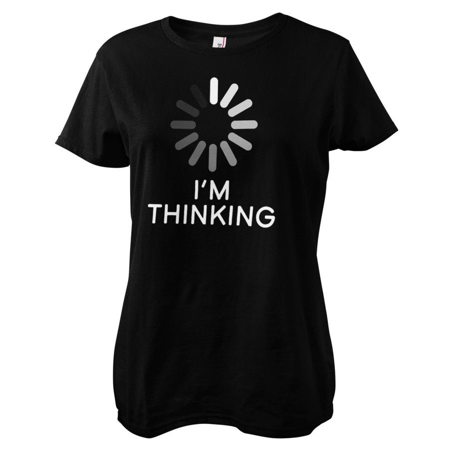 Kvinna Shirtstore | I'M Thinking Girly Tee Black