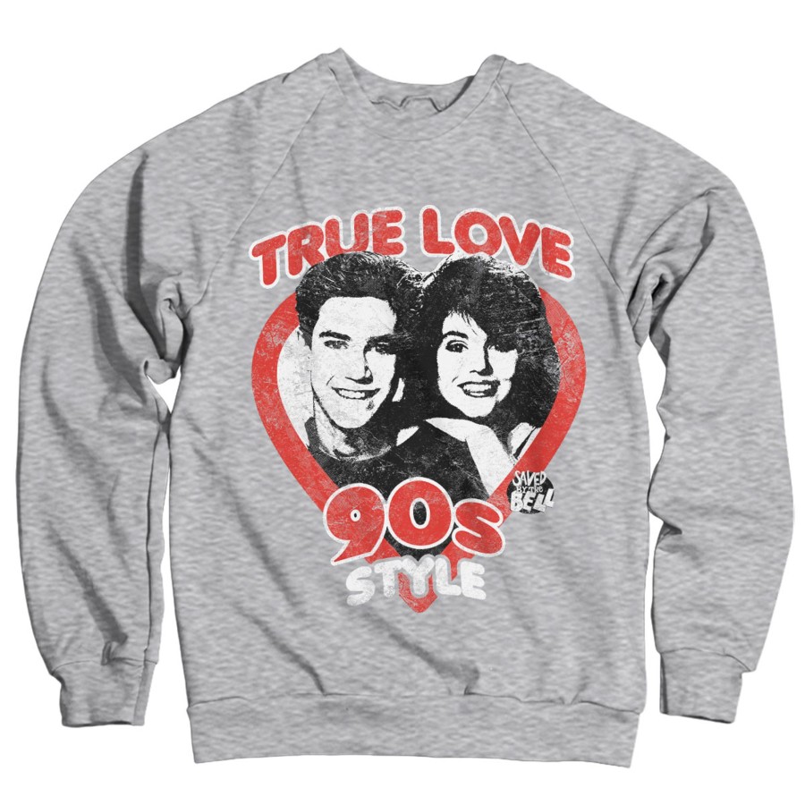 Mann Shirtstore | Saved By The Bell - True Love 90´S Style Sweatshirt Heather-Grey
