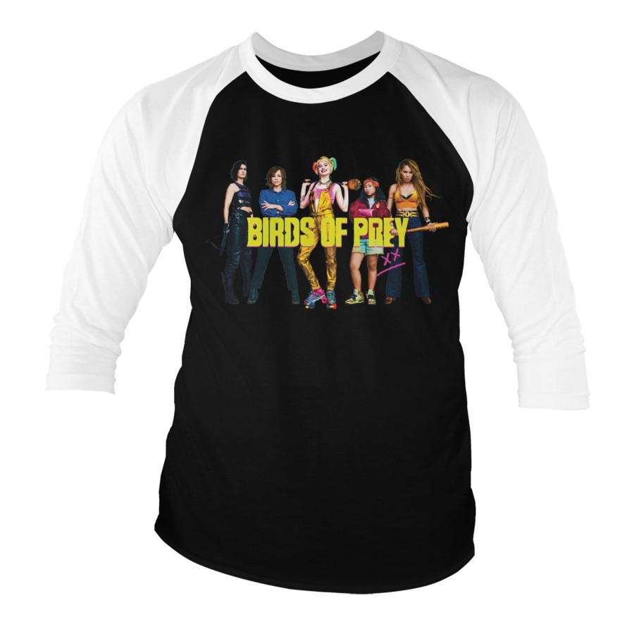 Mann Shirtstore | Birds Of Prey Baseball 3/4 Sleeve Tee White-Black