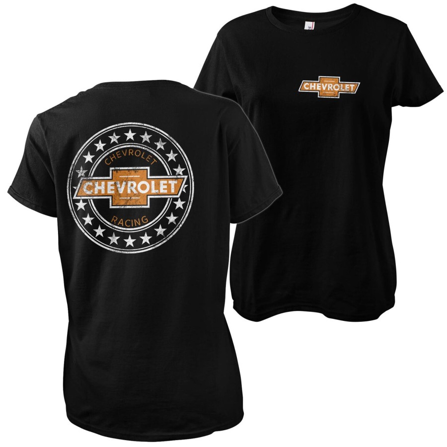 Kvinna Shirtstore | Chevrolet Racing Girly Tee Black