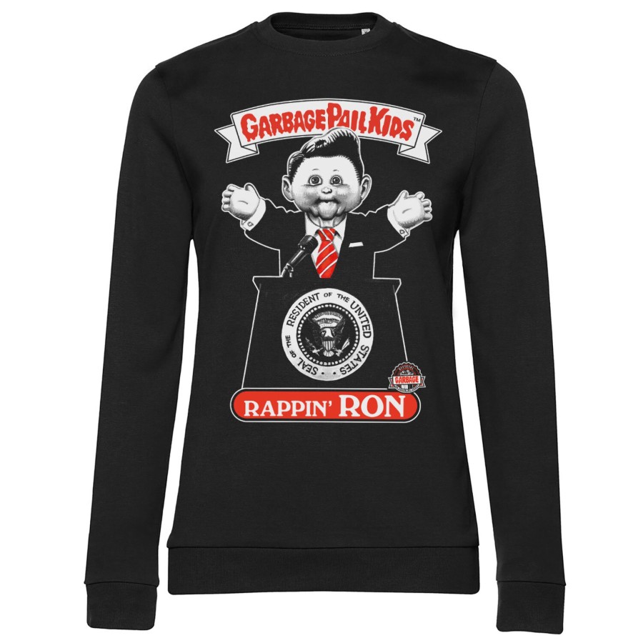 Kvinna Shirtstore | Rappin' Ron Girly Sweatshirt Black