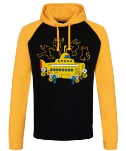 Mann Shirtstore | Yellow Submarine Baseball Hoodie Black-Yellow