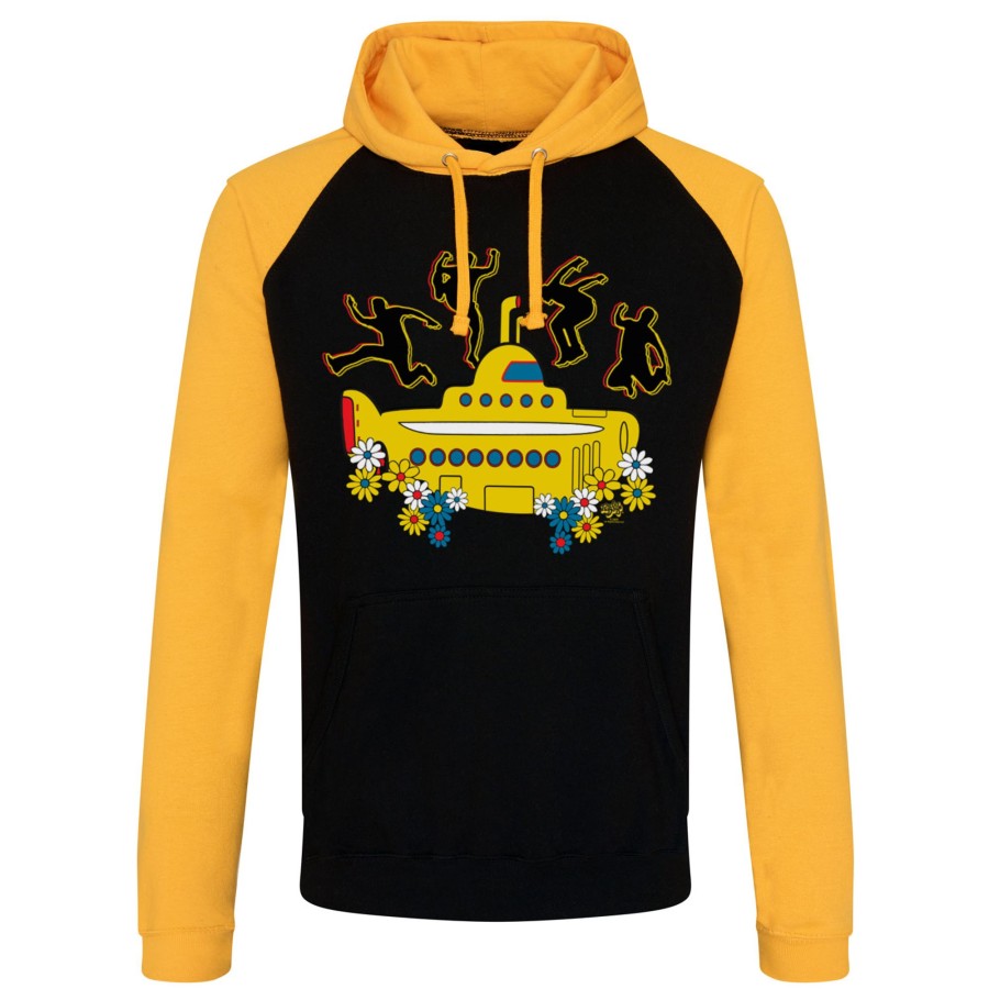 Mann Shirtstore | Yellow Submarine Baseball Hoodie Black-Yellow