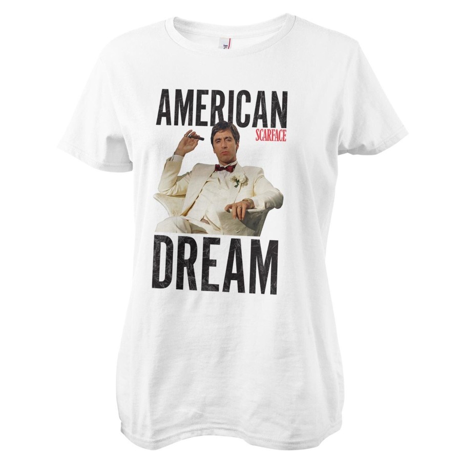 Kvinna Shirtstore | Scarface - American Dream Girly Tee White