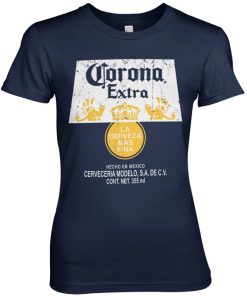 Kvinna Shirtstore | Corona Extra Washed Label Girly Tee Navy