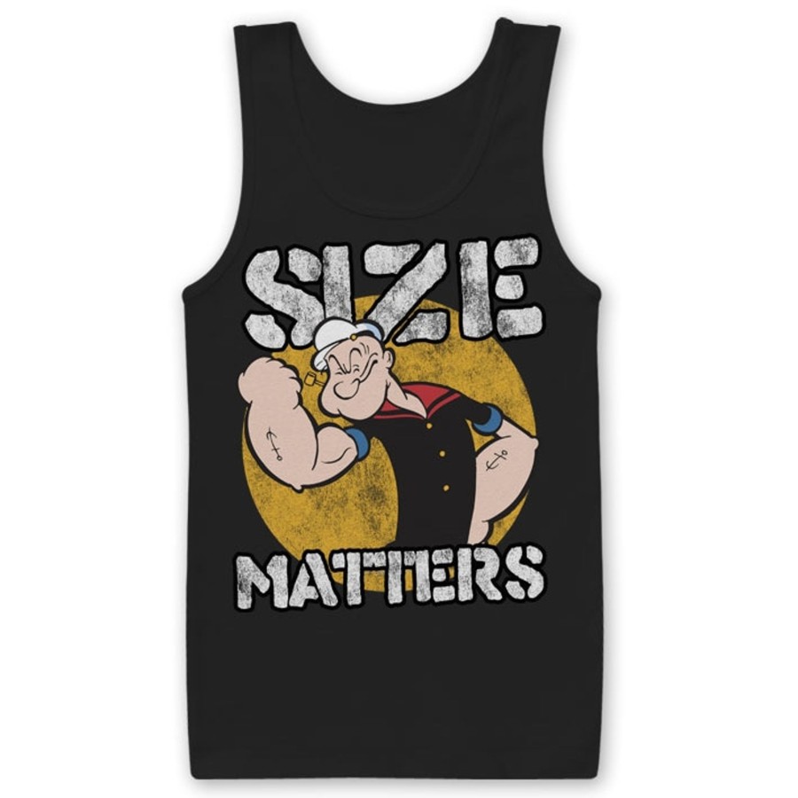 Mann Shirtstore | Popeye - Size Matters Tank Top Black