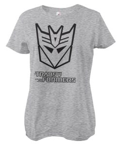 Kvinna Shirtstore | Decepticon Monotone Girly Tee Heathergrey