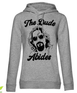 Kvinna Shirtstore | The Dude Abides Girls Hoodie Heathergrey
