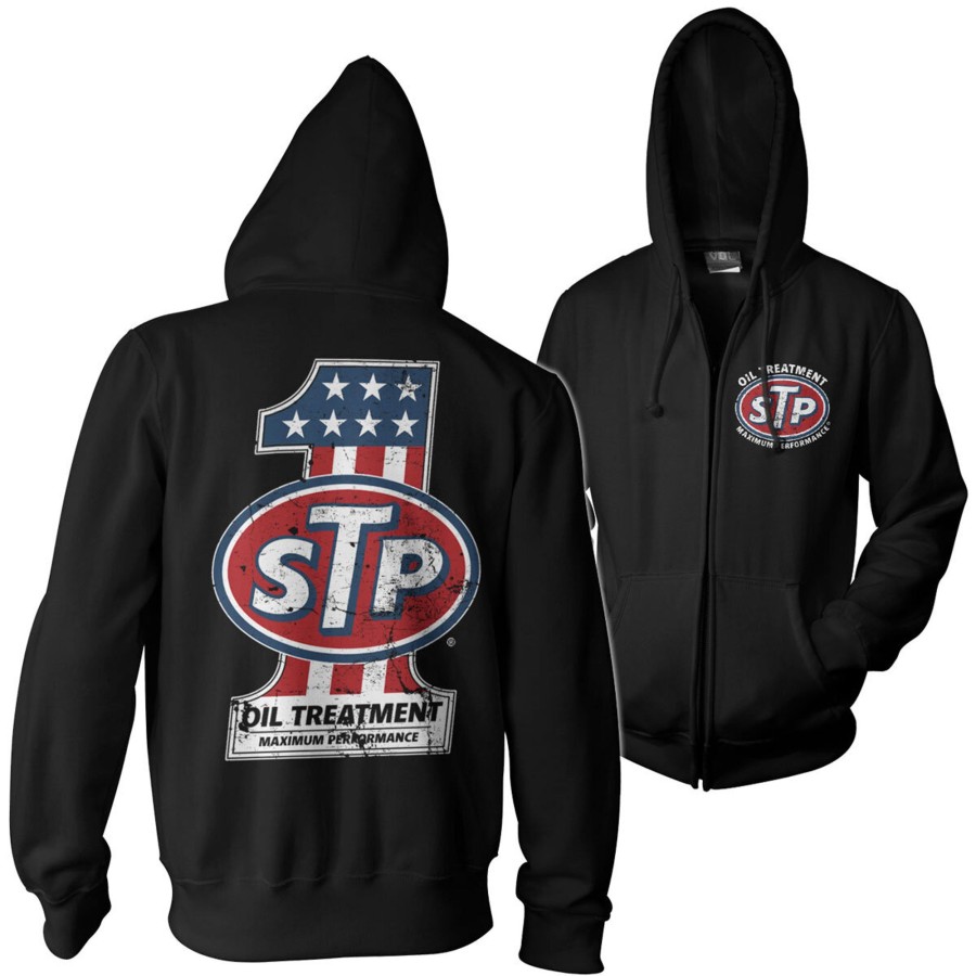 Mann Shirtstore | Stp American No. 1 Zipped Hoodie Black