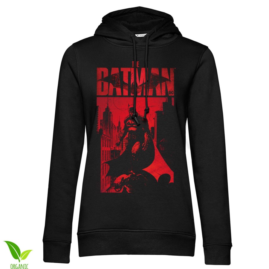 Kvinna Shirtstore | The Batman Sketch City Girls Hoodie Black